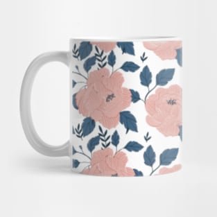 Pretty Pink Rose pattern Mug